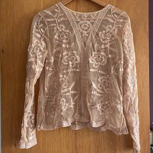 Lace see-through top